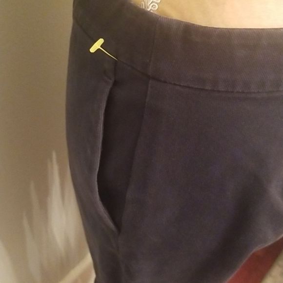 Theory Thaniel Navy Twill Stretch Crop Pants Sz. 4 EUC - Picture 7 of 12